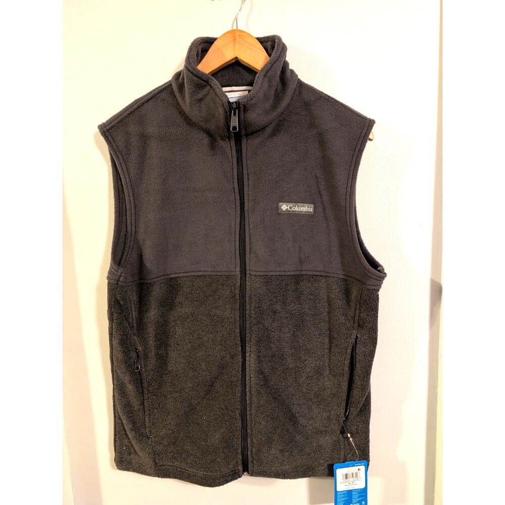 Columbia Men's MOUNT GRANT II Dark Gray Fleece Vest Size SMALL NWT